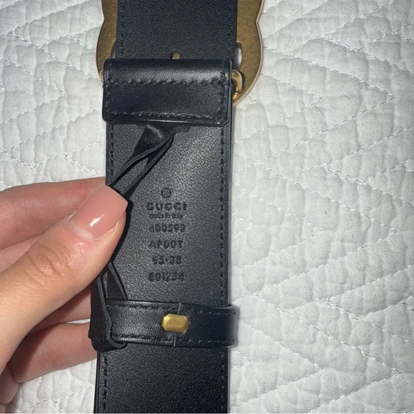 Gucci Marmont Belt with Gold Double G Buckle | 100% Authentic EUC Sz 8-12 - Picture 10 of 11